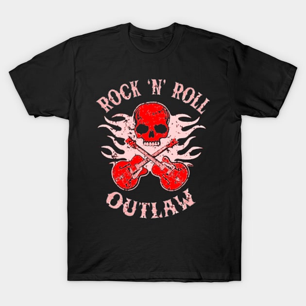 Rock 'n' Roll Outlaw (Colour 2) T-Shirt by CosmicAngerDesign